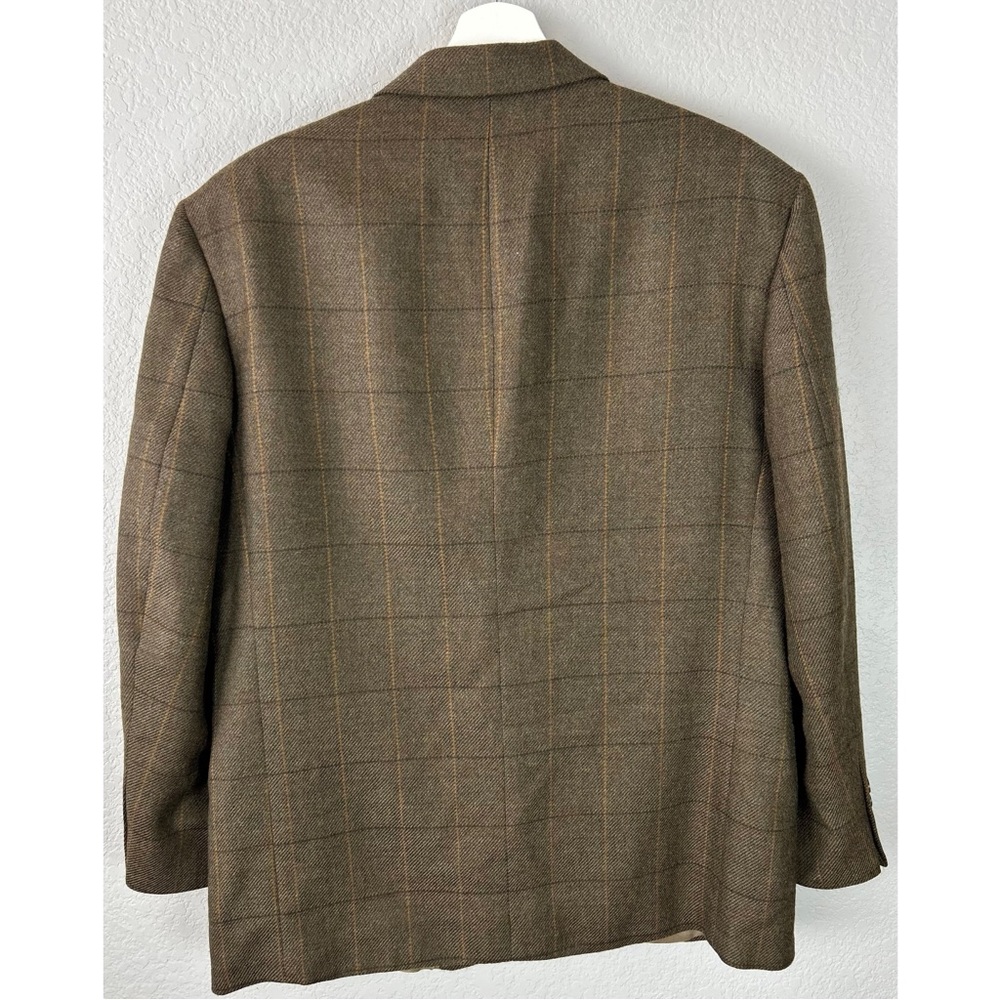 Oscar De La Renta Menswear Wool Sports Jacket Academia Plaid, size 42S - Picture 7 of 10